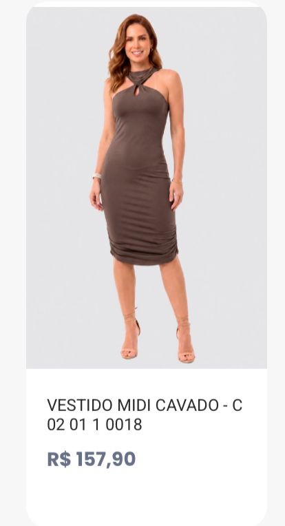 Vestido Midi Cavado