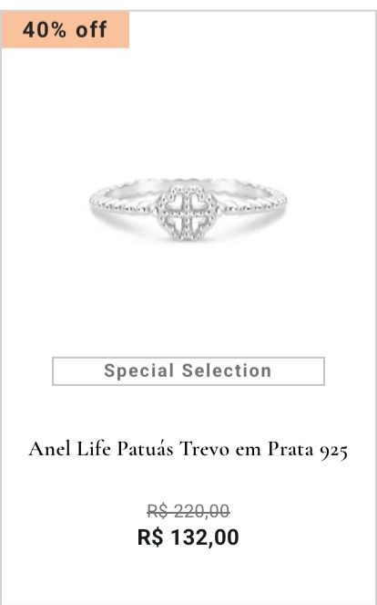 Anel Life Patuás Trevo