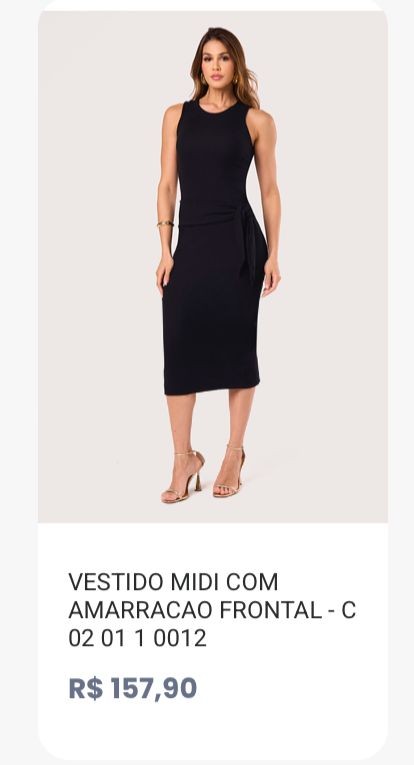 Vestido Midi com Amarração