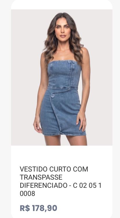 Vestido Curto com Transpasse Diferenciado