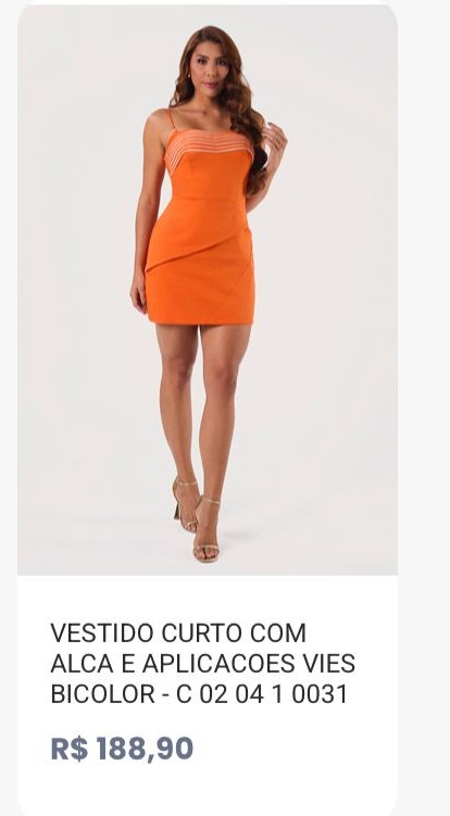 Vestido Curto com Alça e Aplicações Bicolor